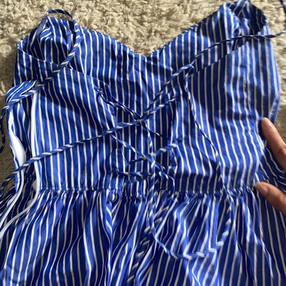Blue and White Striped Dress Size Small Spaghetti - Picture 5 of 7